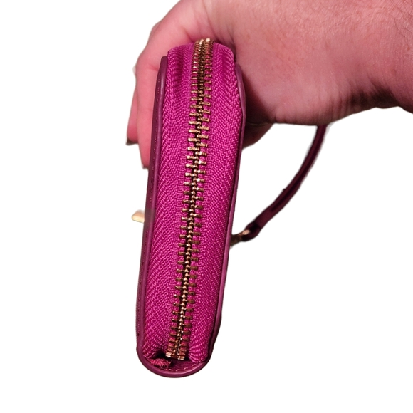 Tory Burch Fuschia Wristlet Zippy Wallet - Picture 4 of 12